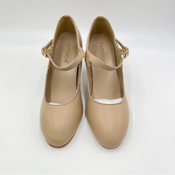 Capezio 653 Women's Manhattan Character Caramel Tan Dance Shoes Heels Size 5 NEW - Picture 3 of 13